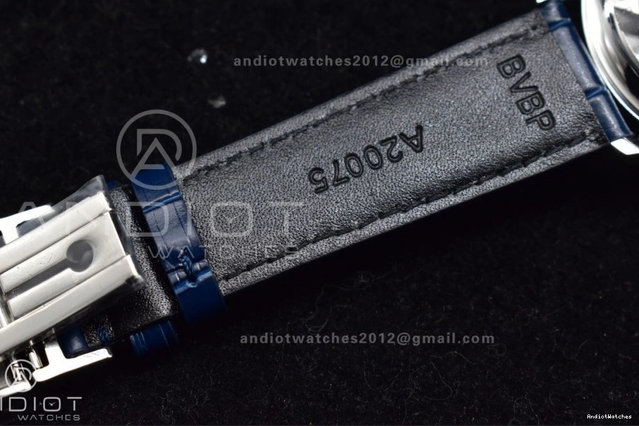 SmartChoice IW371620 White Blue A Blue Edition 1:1 ZF Portuguese Leather Dial on Chrono 1019 Strap Best 1224